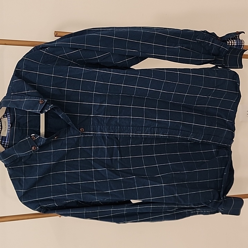 Men's Navy Checkered Shirt